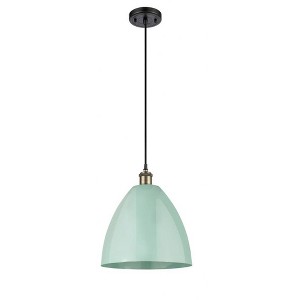 Plymouth Dome - 1 Light Cord Hung Mini Pendant In Industrial Style-14.75 Inches Tall and 12 Inches Wide - 1 of 1