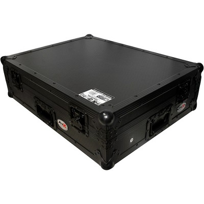 ProX XS-DJ808WBL Black ATA Style Flight Road Case for Roland DJ-808 or Denon MC7000  w/ Wheels Black on Black Black