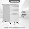 AOBABO  Drawer File Cabinet with Lock,Metal Filing Cabinet with Wheels for Home Office & Business Enterprise, Legal/Letter Size, No Assembled Required - 4 of 4