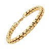 Steeltime Men's 18k gold plated stainless steel thick round box link bracelet - 2 of 4
