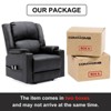 COMHOMA Massage Recliner Chair PU Leather Sofa Power Lift Chair Black - 2 of 4