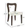 Upholstered Dining Chair Set of 2 Modern Contemporary with Rubberwood Frame & Open Back for Dining Room Kitchen-Baofuwish - 4 of 4