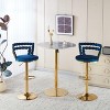 Kumasinova Modern Upholstered Bar Stools Set of 2,Accent Chair with Stainless Steel Frame,Counter Height Bar Chairs for Kitchen,Bar,Office - 2 of 4