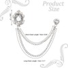 Unique Bargains Men's Rhinestone Flower Design Brooch Pins - 2 of 4