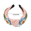Unique Bargains Women's Bling Vintage Flowers Rhinestone Flannel Wide Edge Headband 4.92"x1.77" 1 Pc - 4 of 4