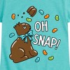 Girls' - Instant Message - Oh Snap Chocolate Bunny Fitted Short Sleeve Graphic T-Shirt - 2 of 4