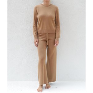 Women's Merino Blend Elysia Pant in Camel by Tomorrow Studio - 1 of 4