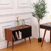 Garvee Elegant Record Player Stand with Vinyl Storage ¨C Holds Up to 300 Albums, Built-In Charging Station, and Sliding Door Cabinet - 3 of 4