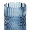 Melrose Blue Ribbed Glass Vase or Candle Holder 8"H - 3 of 3