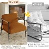 Comfy Chair, Modern Accent Chair with Metal Frame, Cozy Reading Chair with Soft Cushion & Wood Armrest for Bedroom, Living Room - 4 of 4