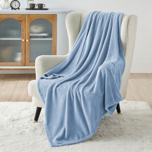 Bedsure Flannel Blanket – Solid Color Plush Throw, Ultra Soft and Fuzzy, 300GSM Lightweight Cozy Blanket for Bed or Sofa - 1 of 4