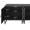 NicBex 59.06 Inch Rattan 4-Door Storage Cabinet,Sideboard Buffet Cabinet for Living Room,Kitchen and Dining Room - 4 of 4