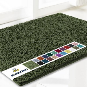 Muddy Mat Highly Absorbent  Soft Chenille Door Mat and Pet Rug Non Slip Thick Washable Area and Bath Mat for Indoor and Outdoor - 1 of 2