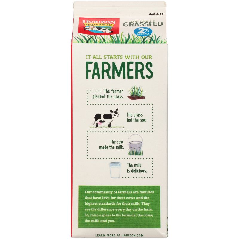 Horizon Organic 2% Reduced Fat Grassfed Milk - 0.5gal, 3 of 9