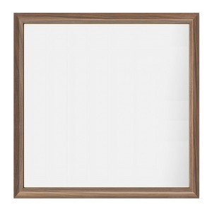 Apmir High-Strength Tempered Glass and Aluminum Alloy Framed French Cleat Mounted Wall Decor Mirror in matte black with 5-Year Warranty - 1 of 4