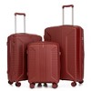 YOOCOZZ 3-Piece Luggage Sets with PP Spinner Wheel,Combination Lock and Matching Color - 2 of 4
