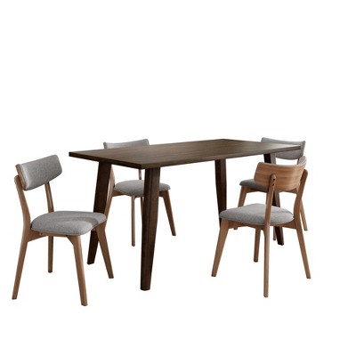 Christopher Knight Home Walton 5 Pieces Rubberwood Upholstered Dining Set
