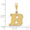 Black Bow Jewelry 14k Yellow Gold, Ashley Collection, Textured Initial B Pendant - 4 of 4