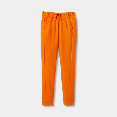 kids orange joggers