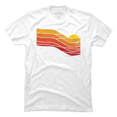 Men's Design By Humans 70s Retro Sunset By Vanphirst T-shirt - White ...