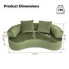 DYHOME 79" Modern Curved Sectional Sofa, Chenille Cloud Couch with Deep Seat, Soft Curved Backrest, All-Foam Construction with 2 Pillows, No-Assembly - 3 of 4