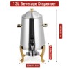 3.5 Gal Coffee Urn Chafer, Stainless Steel Beverage Dispenser with Fuel Tray, Large 13 Liters Hot Cocoa Chocolate Dispenser Warmer with Faucet - 2 of 4
