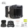 45L Aluminum Motorcycle Top Box – Lockable Waterproof Storage Case for Helmets & Gear (1-Piece, Anti-Theft) - 2 of 4