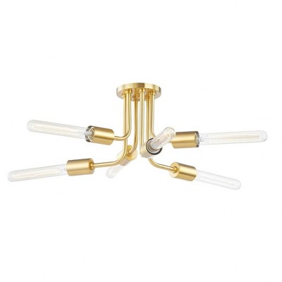 Mitzi Donny 6 - Light Semi-Flush Mount in  Aged Brass
