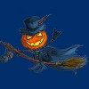 Men's Design By Humans Halloween flying pumpkin By officegeekshop Tank Top - 2 of 2