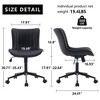 YOUNIKE Modern Home Office Chair Adjustable Swivel Desk Chair Leather Rolling Task Vanity Chair Seat Size 19.49"Wx16.93"Dx(17.91-22.64)"H - 2 of 4