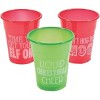 4E's Novelty 16 oz Christmas Cups for Party - 50 Pack Christmas Party Disposable Plastic Cups with Santa & Humorous Quotes Bulk & Holiday Cups - 4 of 4