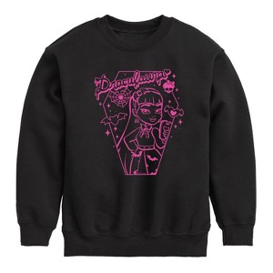 Boys' - Monster High - Draculara Pink Graphic Long Sleeve Fleece Sweatshirt - 1 of 4