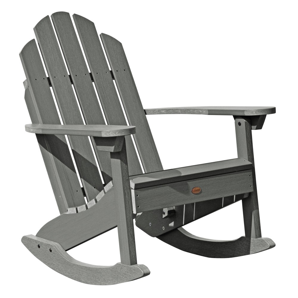 Photos - Garden Furniture Classic Westport Adirondack Rocking Chair Coastal Teak Gray- Highwood: Wea