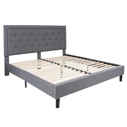 Flash Furniture Roxbury King Size Tufted Upholstered Platform Bed In ...