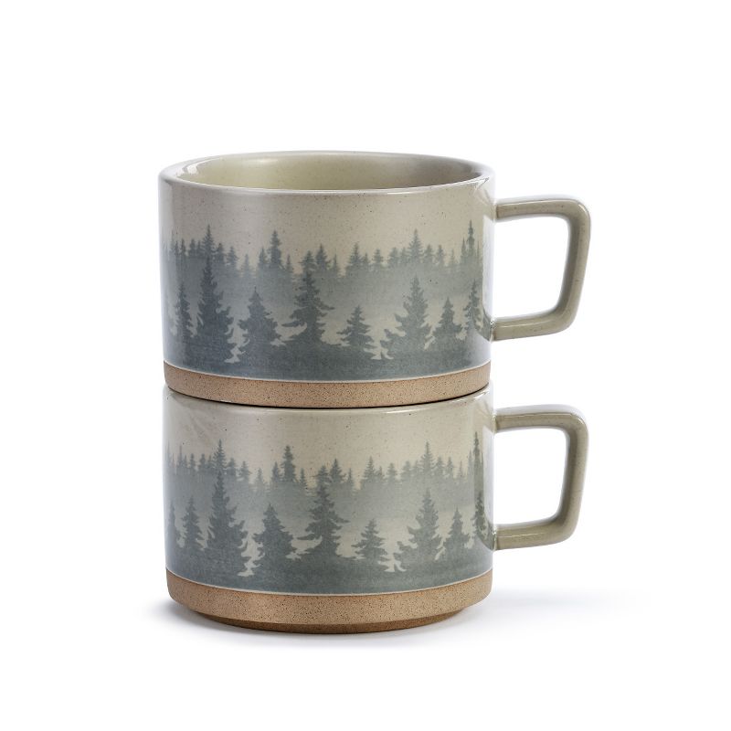 DEMDACO At Home Among the Trees Soup Mug - Set of 2 Grey, 3 of 5