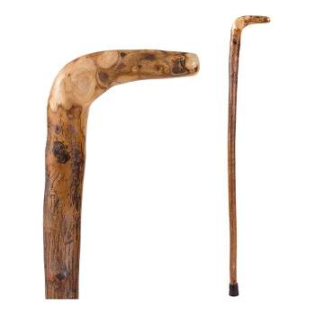 Brazos Twisted American Hardwood Wood T-Handle Cane 34 Inch Height 