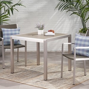 PAGED 70" Dining Table, Modern Kitchen Table with Aluminum Frame, Rectangle Patio Table for Indoor and Outdoor - 1 of 4