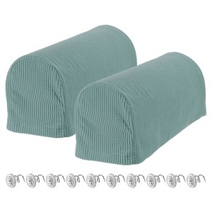 Unique Bargains Stretchy Anti-Slip Sofa Couch Armchair Covers with Pins 2 Pcs - 1 of 4