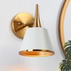 LNC 6-in W 1-Lights Polished Gold with Bell Modern/Contemporary  Wall Lights,Clear/White Shades - 2 of 4