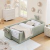 GDFStudio Chloe Twin Size Boucle Montessori Floor Bed with Upholstered Safety Rail - 2 of 4