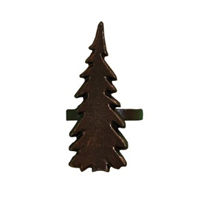 Park Designs Brown Fir Tree Napkin Ring Set of 4 - 1 of 3