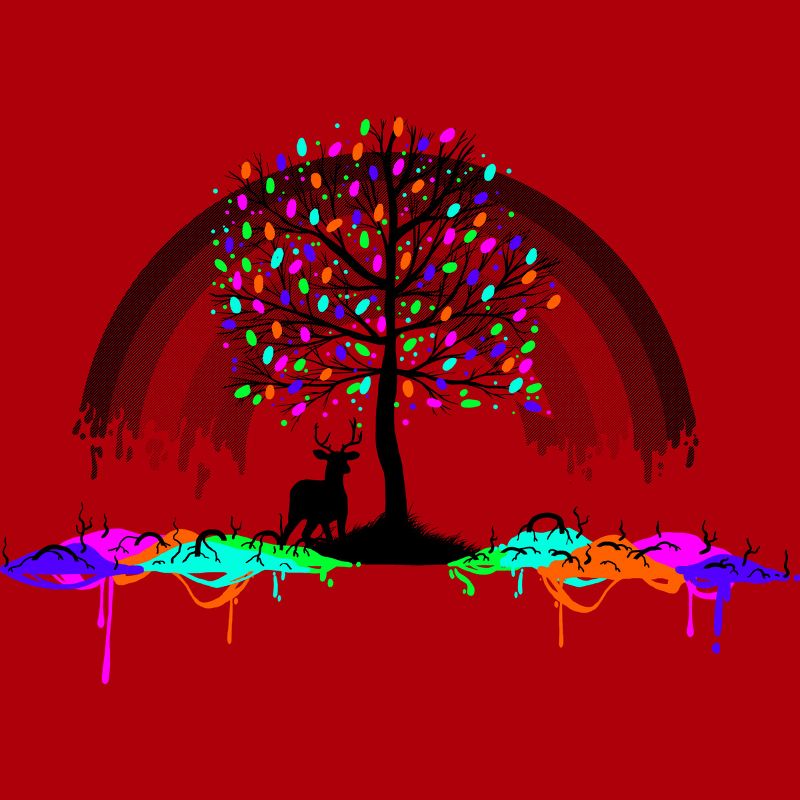 Junior's Design By Humans Melting Colors Parasite By Tobiasfonseca T-Shirt, 2 of 4