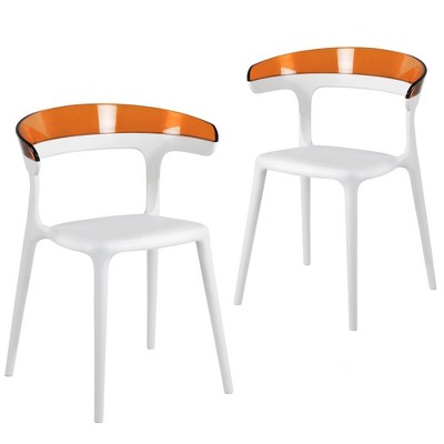Omax Decor,Mia Resin Patio Dining Chair - (Set of 2)