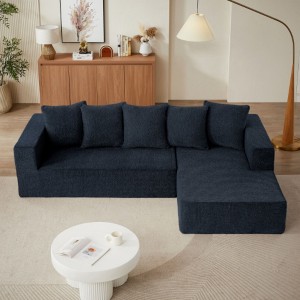 Luxury Chenille L-Shaped Modular Sofa Set for Living Room - 1 of 3