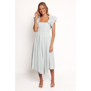 Petal and Pup Linda Midi Dress - Green Stripe - 1 of 4