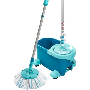 Effortless Deep Cleaning: Spin Mop Set with Roller Wringer & 360° Mobility - Telescoping Handle and Wheels for Easy Glide Operation - 1 of 4