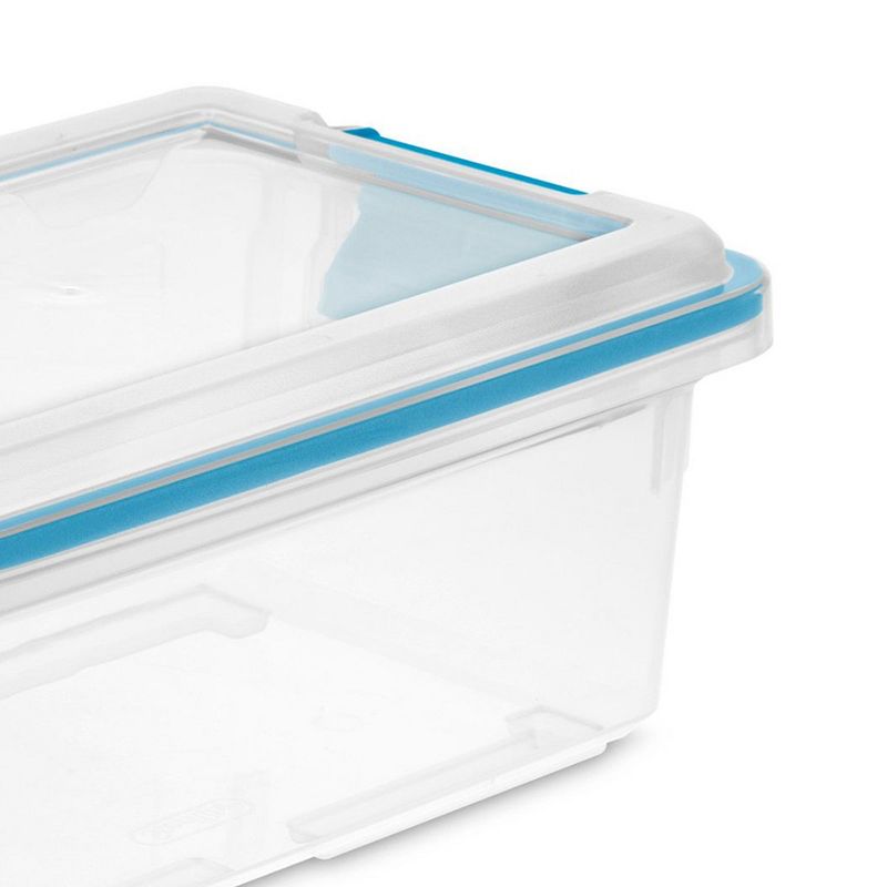 Sterilite Multipurpose 7.5 Quart Clear Plastic Storage Container Tote Box with Secure Latching Lids for Home and Office Organization, 4 of 6