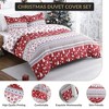 Christmas Duvet Cover Queen Size, Soft and Breathable Boho Christmas Decorations Duvet Cover Bedding Set - 4 of 4