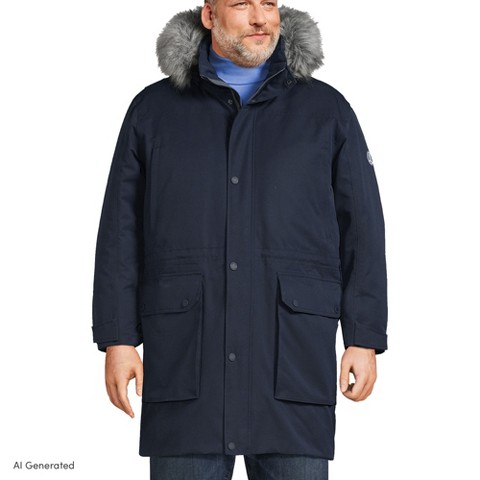Lands' End Men's Big and Tall Expedition Waterproof Down Parka - 3X Big Tall - Radiant Navy