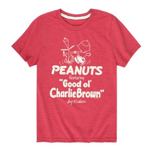 Boys' - Peanuts - Good ol' Charlie Brown Short Sleeve Graphic T-Shirt - 1 of 4